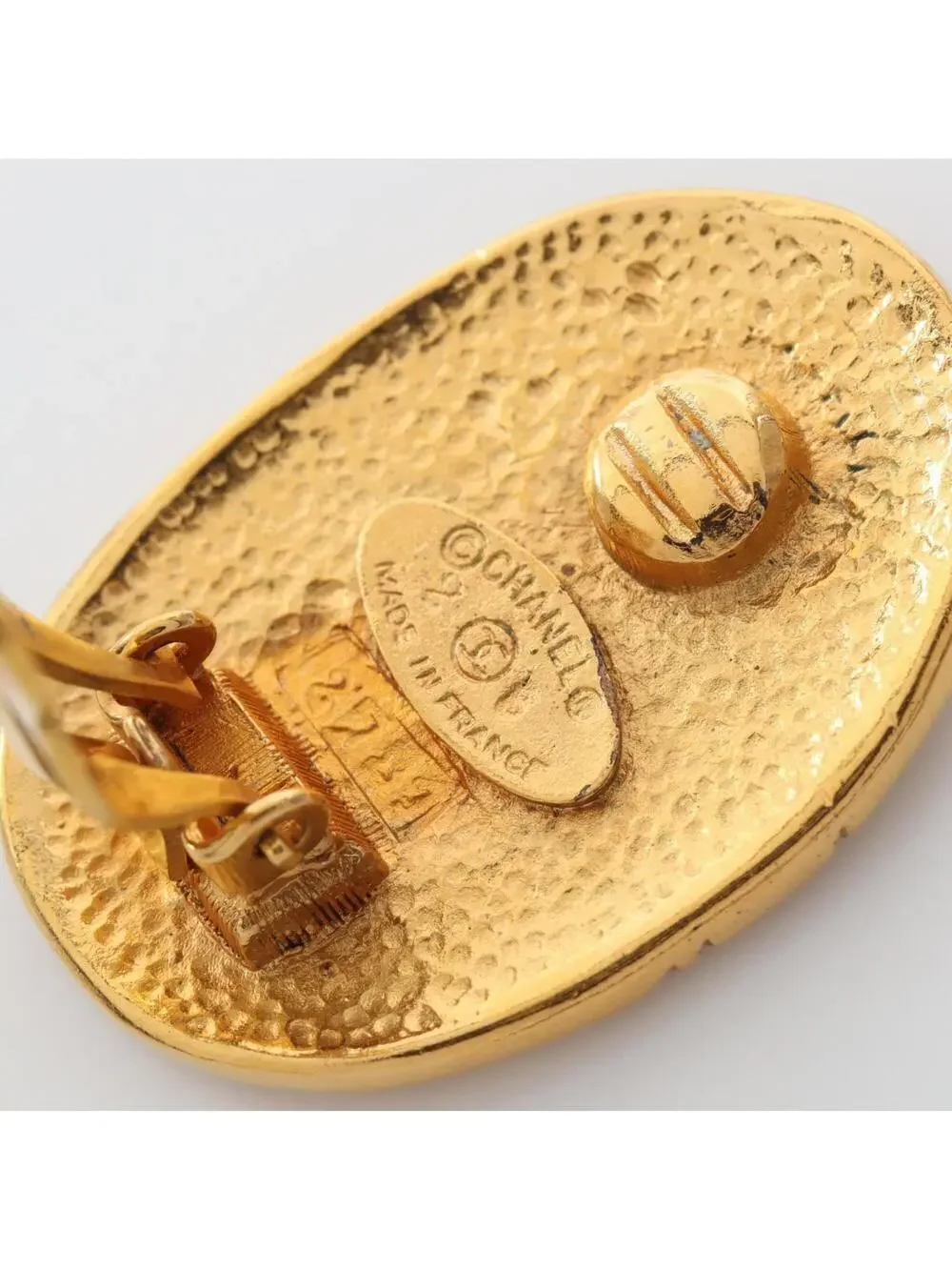 Chanel Cc Logo Clip-On Earrings Metal #275973C88B
